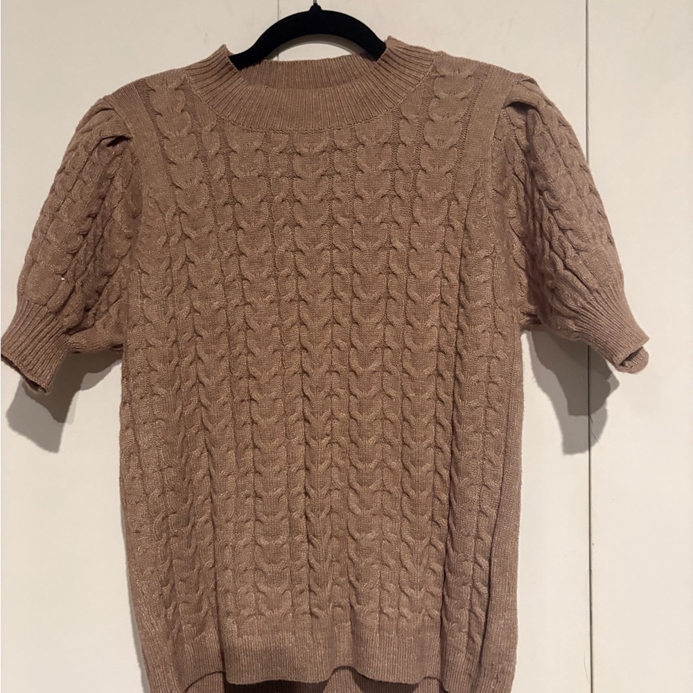 Cable Knit Tan Sweater